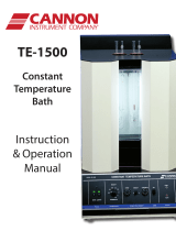 Cannon TE-1500 LOW TEMP BATH 100V/60H Owner's manual