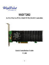 Highpoint SSD7202 Quick Installation Guide