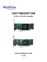 Highpoint SSD7184 Quick Installation Guide