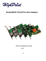 Highpoint RocketRAID 2721 Quick Installation Guide