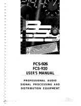 BSS Audio FCS-926 User manual