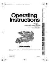 Panasonic AGDVC60 - DIGITAL VIDEO CAMCORDER User manual