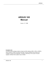 Argus 165 User manual