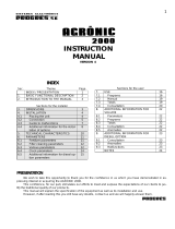 Progres Agronic 2000 Series User manual