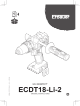 Erbauer ECDT18-Li-2 Original Instructions Manual
