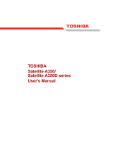Toshiba SATELLITE A350D User manual