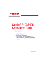 Toshiba P105-S9312 User manual