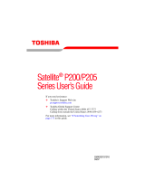 Toshiba P205-S8811 User guide