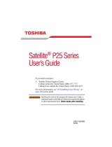 Toshiba P25-S5093 User guide