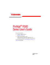 Toshiba R500-S5002 User guide