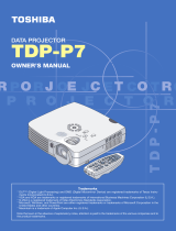 Toshiba TDP-P7U User guide