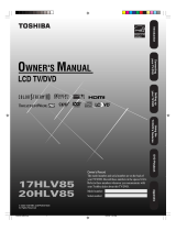 Toshiba 20HLV85 User manual