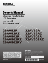 Toshiba 26AV502RY User manual