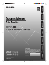 Toshiba 30HF85 Owner's manual