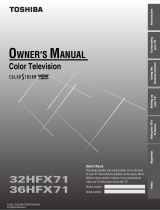 Toshiba 36HFX71 Owner's manual