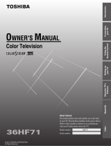 Toshiba 36HF71 Owner's manual