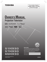 Toshiba 65HX93 User manual