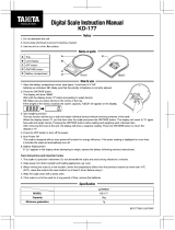 Tanita KD-177 Owner's manual