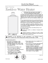 Rheem Direct Vent Gas Tankless Water Heater User manual