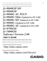 Casio FX-9860GII - SOFTWARE VERSION 2-00 User manual