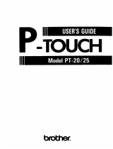 Brother P-Touch 25 User manual