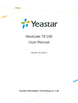 Yeastar TE100 User manual