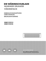 Grundig GWS 2152 X Wärmeschublade Owner's manual