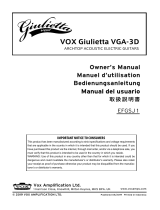 Vox Giulietta VGA-3D Owner's manual