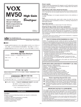 Vox MV50 High Gain Owner's manual