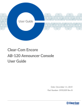 HME Clear-Com Encore AB-120 User manual