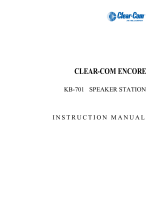 Clear-Com Encore KB-701 Owner's manual