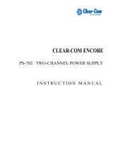 Clear-Com Encore PS-702 Owner's manual