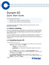 Clear-Com Eclipse HX Dynam-EC Quick start guide