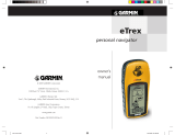 Garmin eTrex - Hiking GPS Receiver User manual