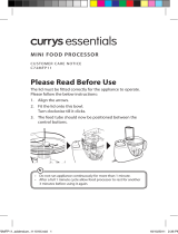 Currys Essentials C72MFP11 User manual