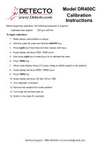 Detecto DR400C Calibration Operating instructions