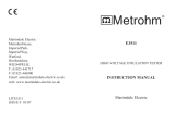 MARTINDALE Metrohm E3511 5kV Insulation Tester User manual