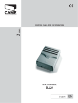 CAME ZLJ24 Owner's manual