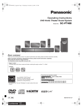 Panasonic SAPT480 - DVD HOME THEATER SOUND SYSTEM User manual