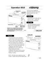 RiteTemp 6010 Operating instructions