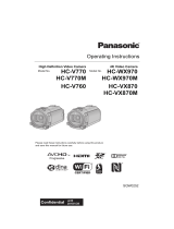 Panasonic HC-V777 Operating Instructions Manual