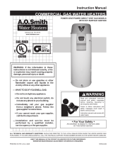 A.O. Smith Commercial gas water heaters User manual