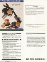 vitantonio 300 Pizzelle Chef Recipe & Instruction Booklet