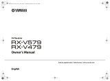 Yamaha RX-V579 User manual