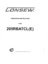 Consew 205RBATCL(E) User manual