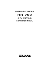 Shinko HR-701, 702 User manual