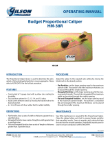 Gilson Budget Proportional Caliper User manual
