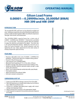 Gilson Load Frame User manual