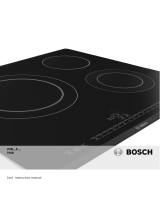 Bosch ELECTRIC COOKTOP Owner's manual
