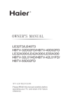 Haier LE40T3 User manual